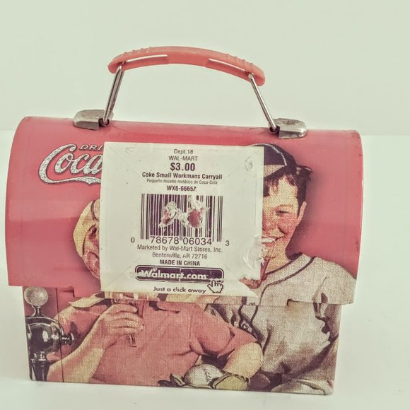 Collectible Miniature Coca Cola Metal Lunchbox Christmas Ornament Tin Box Co. - Picture 2 of 4